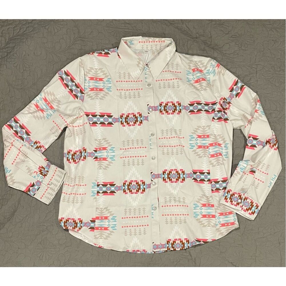 Aztec Western Soft Button Up Shirt Women’s  XXL New